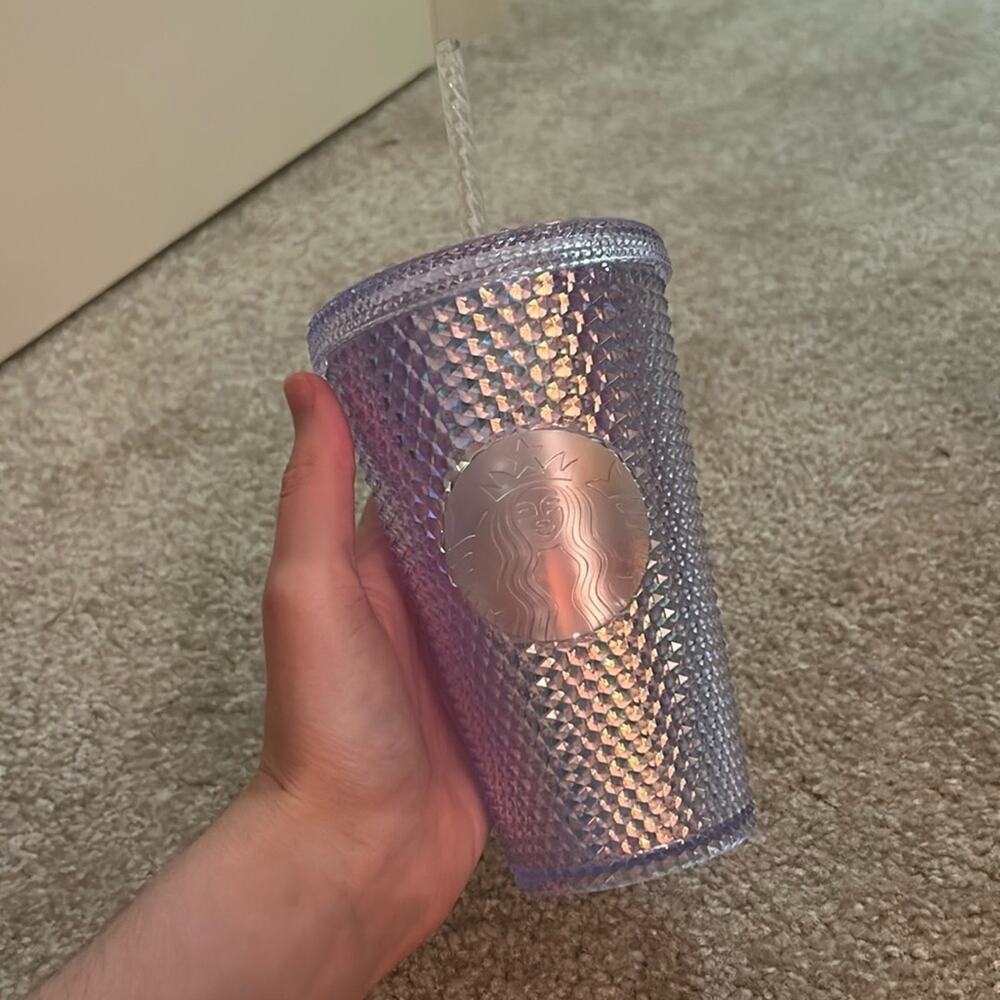 NWT Starbucks Unicorn Studded Grande 16 oz Tumbler with Straw Stunning!
